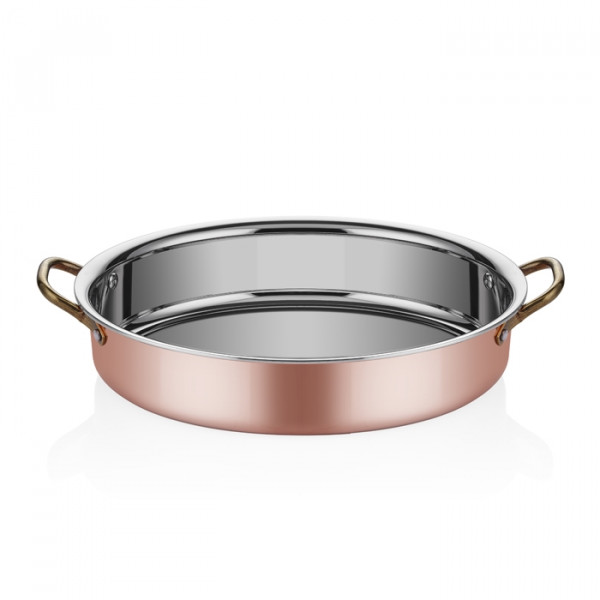 Copper Oval Deep Dish 28*21*6 cm