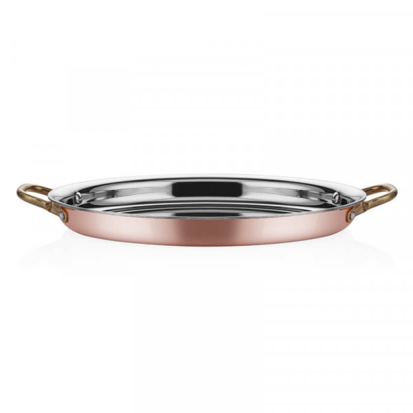 Copper Oval Shallow Dish 28*21*3 cm