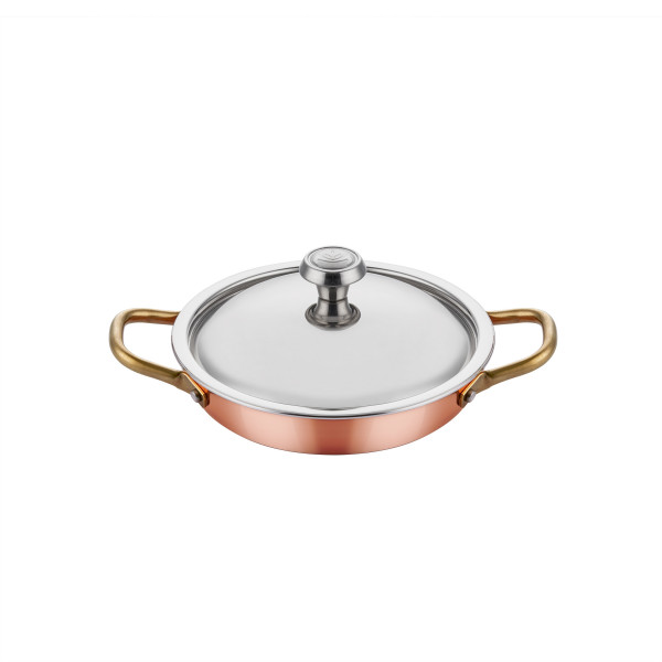 Copper Dish + Lid 18 cm