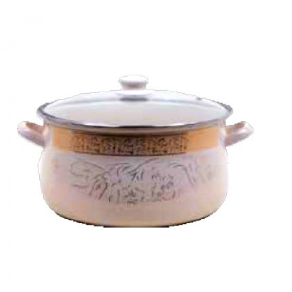 Porcelain glazed pot with arm