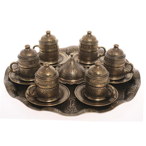  COFFEE SET WITH SIX OLD