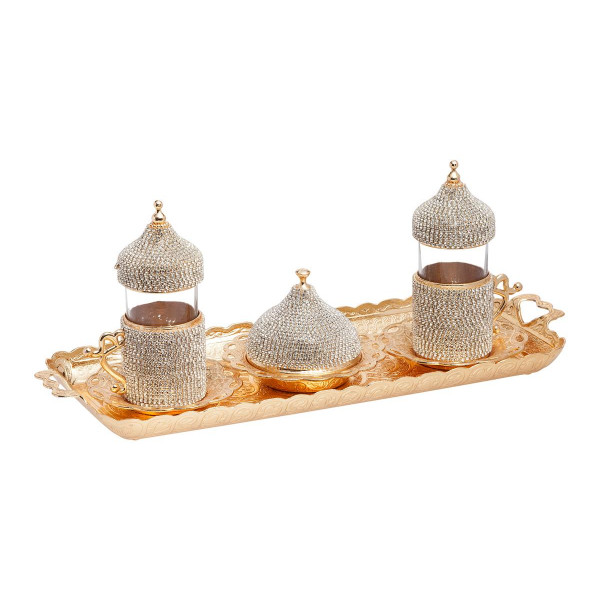  DOUBLE STONE DRINKER SET WITH STONE