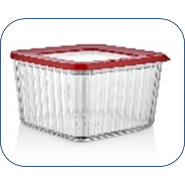 SQUARE DEEP CRYSTAL STORAGE CONTAINER 0,80 LT