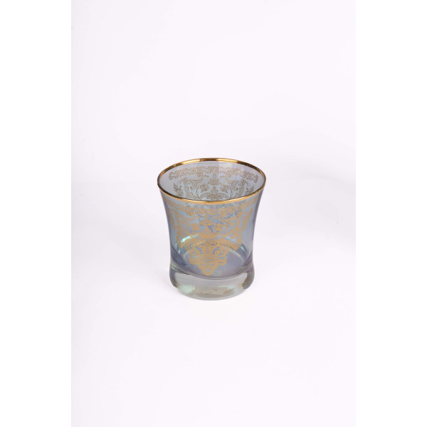  TURQUOISE PATTERNED WATER GLASS 2