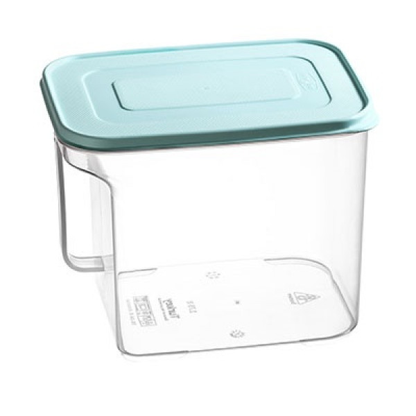  صندوق تخزين بلاستيكي شفاف عميق مع مقبض جانبي (2.75 ليتر)