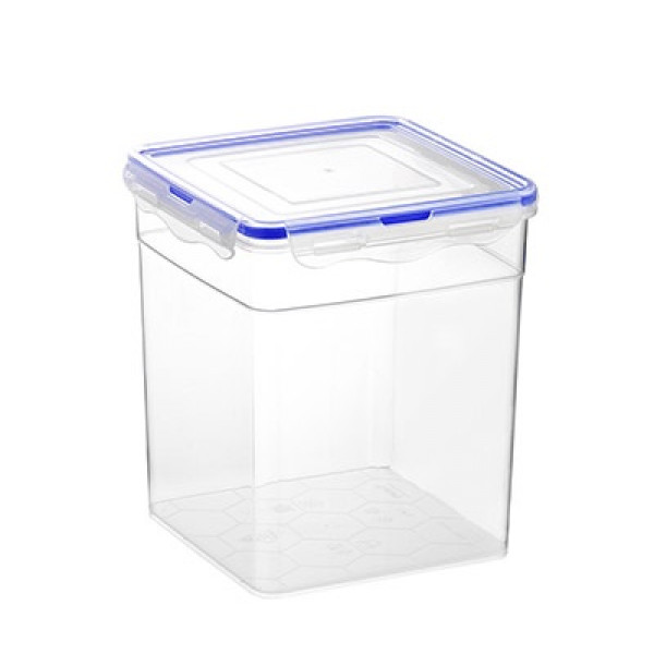  صندوق تخزين بلاستيكي مربع شفاف عميق محكم الاغلاق (5.5 ليتر)