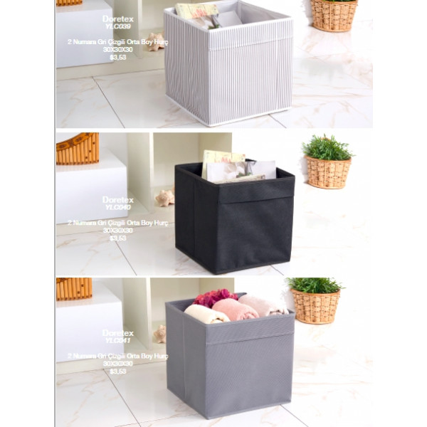 Katlanılabilır Raf Organizer Sepet - 30X30X30 Cm