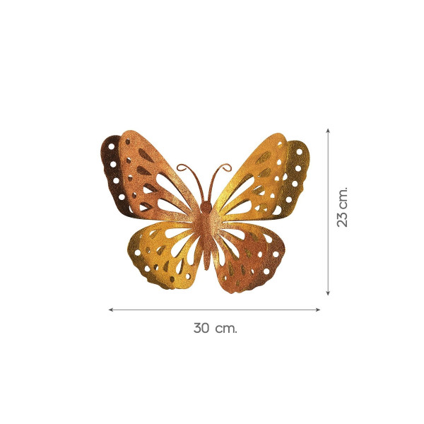 DoreArt Butterflies Metal Duvar Tablosu, Ev Ofis Duvar Panosu