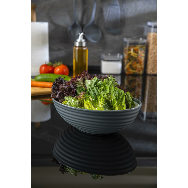 Vera Oval, Plastik Salata ve Meyve Sunum Kasesi 1,6 lt