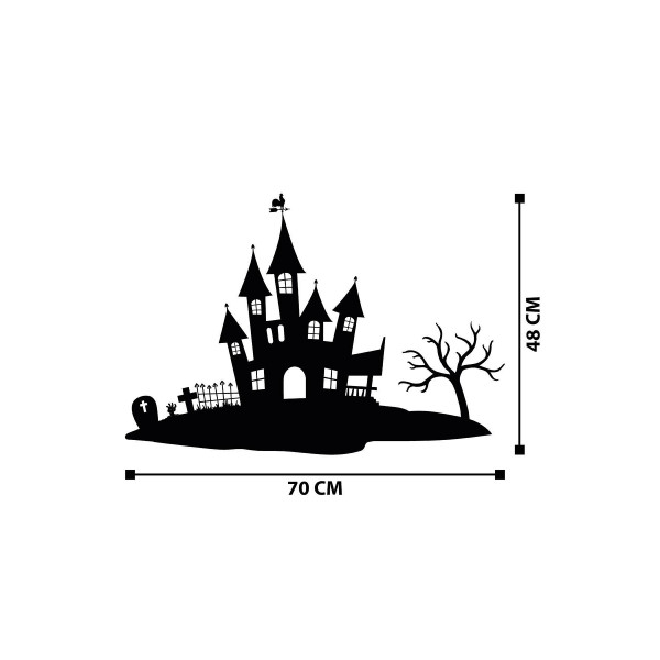 DoreArt Halloween 1 Metal Duvar Tablosu, Ev Ofis Duvar Panosu