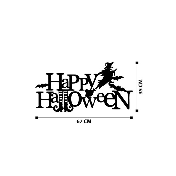 DoreArt Halloween 4 Metal Duvar Tablosu, Ev Ofis Duvar Panosu