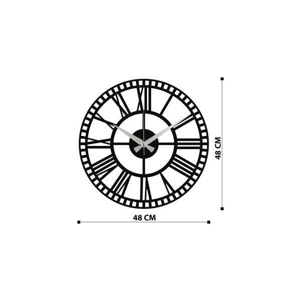 DoreArt Dekorotif Metal Duvar Saati  - 48x48cm