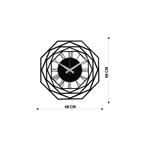 DoreArt Dekorotif Metal Duvar Saati  - 48x48cm