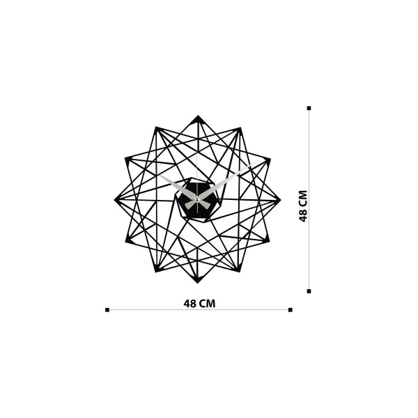 DoreArt Dekorotif Metal Duvar Saati  - 48x48cm