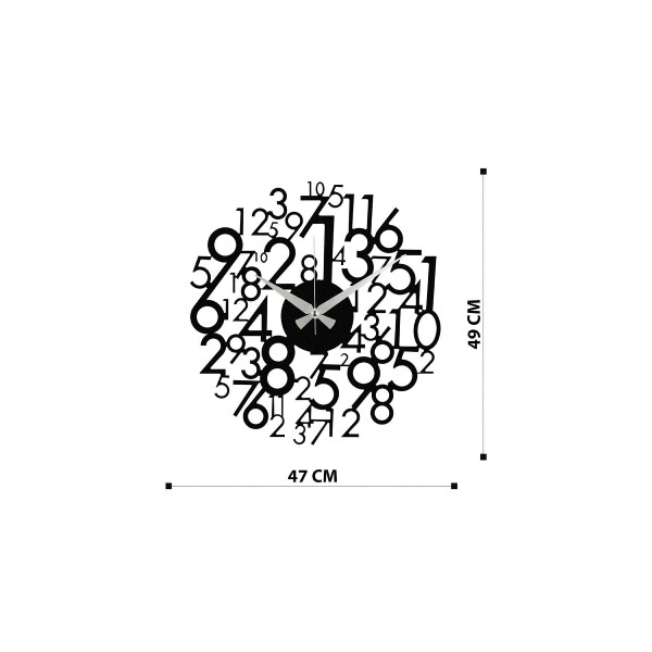 DoreArt Dekorotif Metal Duvar Saati  - 48x48cm