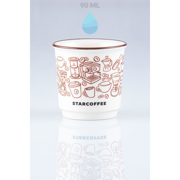 StarCoffee Espresso Shot Bardağı, Cup Fincan, 90 Ml.