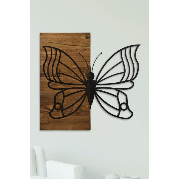 DoreArt Butterfly Ahşap & Metal Duvar Tablosu, Ev Ofis Duvar Panosu