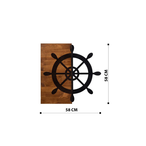 DoreArt Rudder Ahşap & Metal Duvar Tablosu, Ev Ofis Duvar Panosu