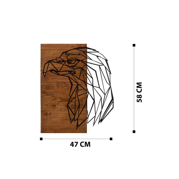 DoreArt Eagle Ahşap & Metal Duvar Tablosu, Ev Ofis Duvar Panosu