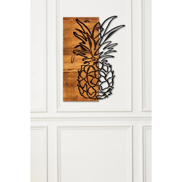 DoreArt Pineapple Ahşap & Metal Duvar Tablosu, Ev Ofis Duvar Panosu