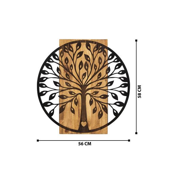 DoreArt Zehre Ahşap & Metal Duvar Tablosu, Ev Ofis Duvar Panosu