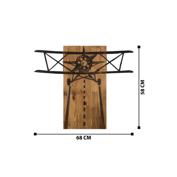 DoreArt Sailplane Ahşap & Metal Duvar Tablosu, Ev Ofis Duvar Panosu