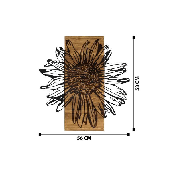 DoreArt Daisy Ahşap & Metal Duvar Tablosu, Ev Ofis Duvar Panosu