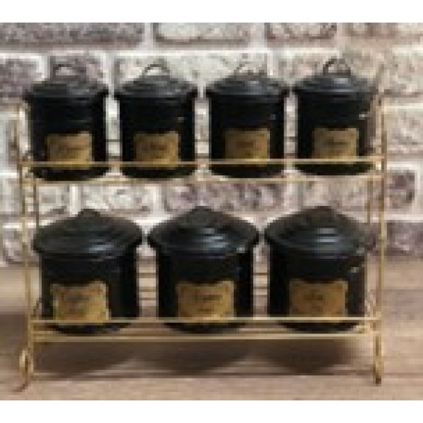 2 LAYER SPICES STORAGE BOXES (GOLD)