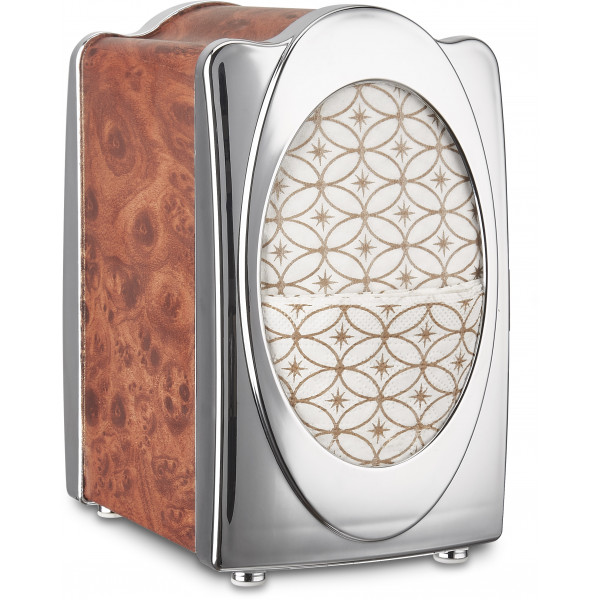 Fantastic Napkin Dispenser (Wooden-Chrome Surface)