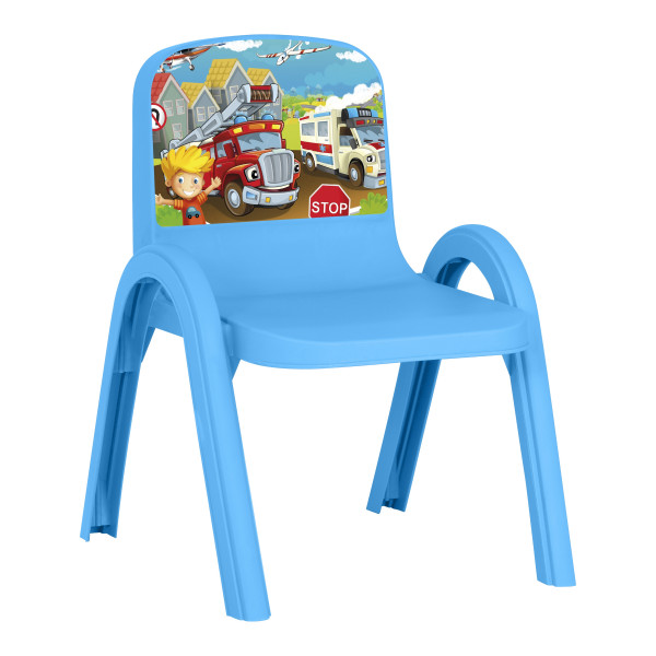 Desenli Sandalye-Sarışın Çocuk
