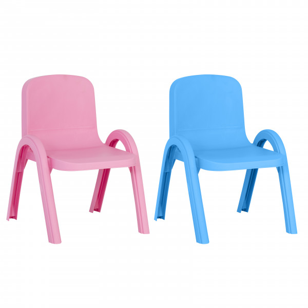 Desensiz Renkli Sandalye-Mavi Pembe Renk-Mix