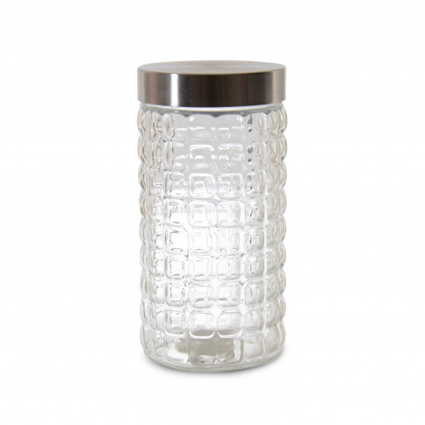 METAL LID, GLASS JAR 22 cm