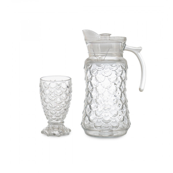 7 PCS GLASS WATER Pitcher AND GLASSES SET