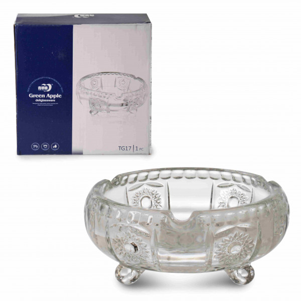 GLASS ASHTRAY 15.5 cm