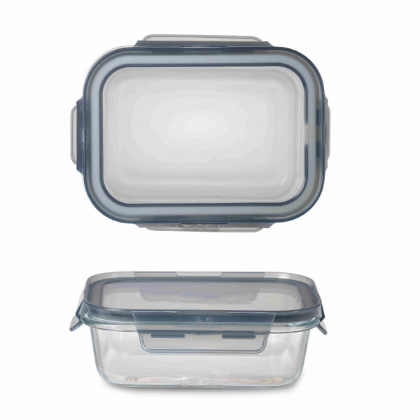 GLASS RECTANGULAR STORAGE CONTAINER 600 ML 