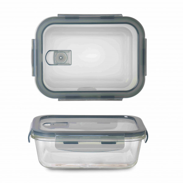 GLASS RECTANGULAR STORAGE CONTAINER 1000 ML 