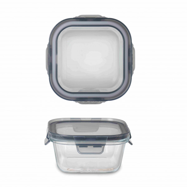 SQUARE GLASS STORAGE CONTAINER 500 ml