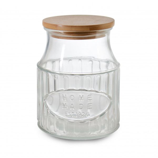 GLASS JAR WITH BAMBOO LID 1,2 LT