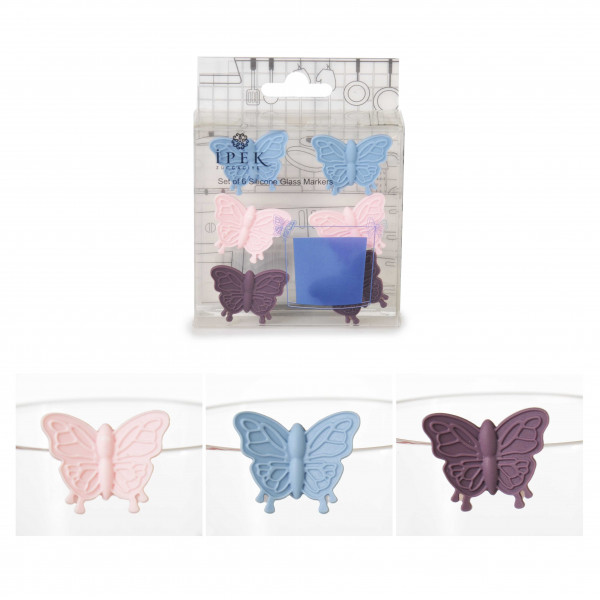 SILICONE GLASS MARKER BUTTERFLY SHAPED