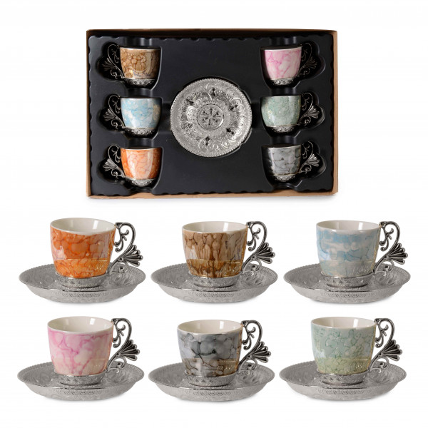 LAL PATTERNED MIX COFFEE SET