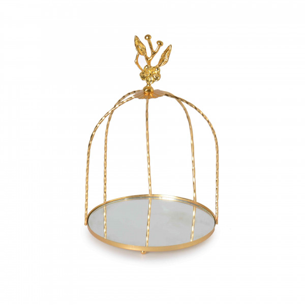 CAGE SERVING TRAY 15 CM GOLD