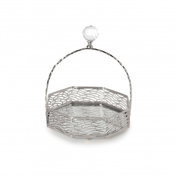 PATTERN HONEYCOM TRAY 15 CM SMOKED SILVER