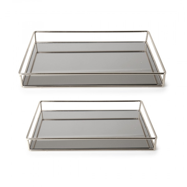 2 WIRE RECTANGULAR TRAY SILVER
