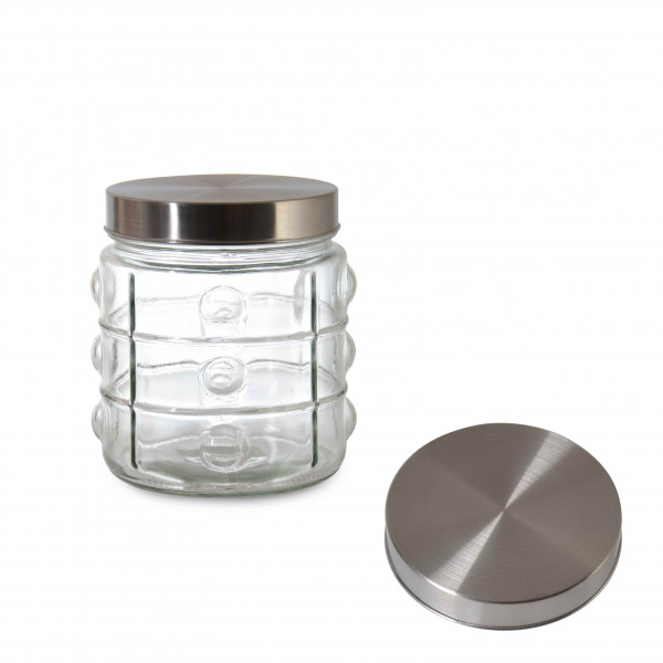 1000 CC JAR WITH BUTTON AND METAL LID