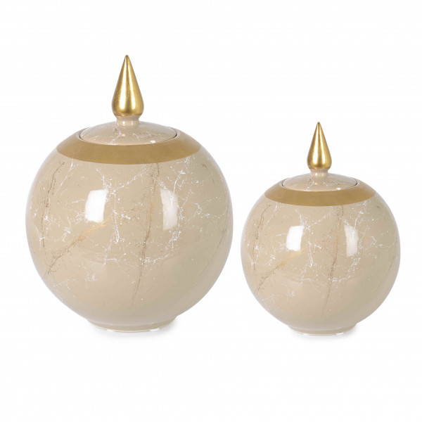 2 CUPS BEIGE MARBLE DECOR