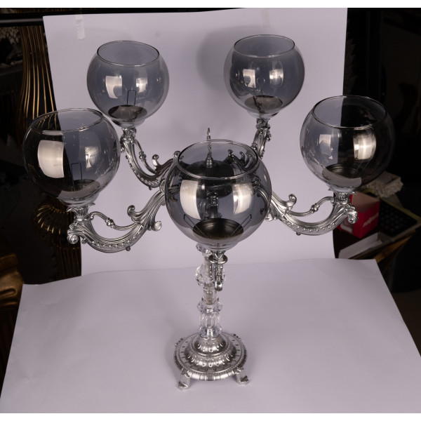 Candlestick 5 arms silver color