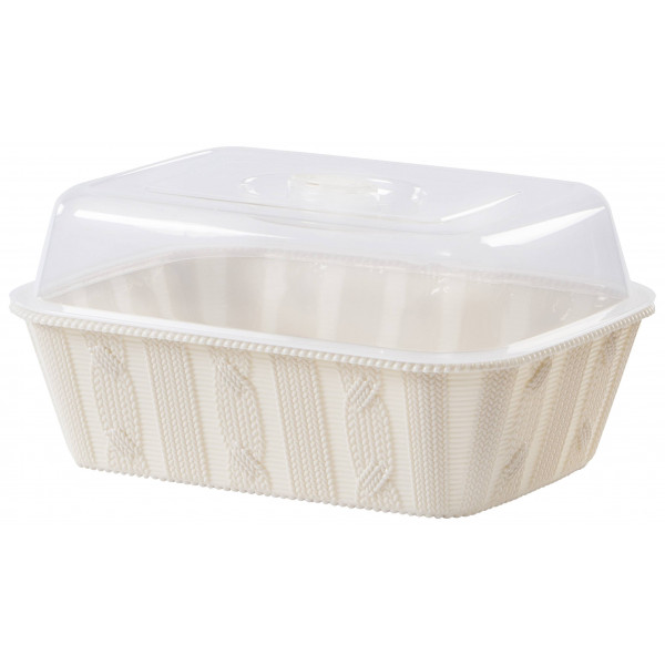 BRAIDED RECTANGULAR BREAD BOX WITH COVER