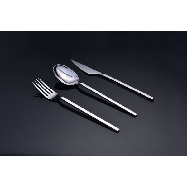 ELA SILVER-4MM 12x7 (Dinner knife-dinner spoon-dinner fork-dessert spoon-dessert knife-dessert fork-tea spoon)