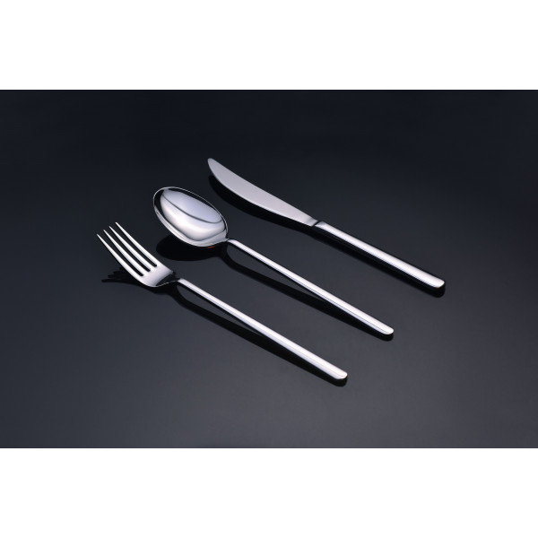 EYLÜL SILVER-4MM 12x7 (Dinner knife-dinner spoon-dinner fork-dessert spoon-dessert knife-dessert fork-tea spoon)