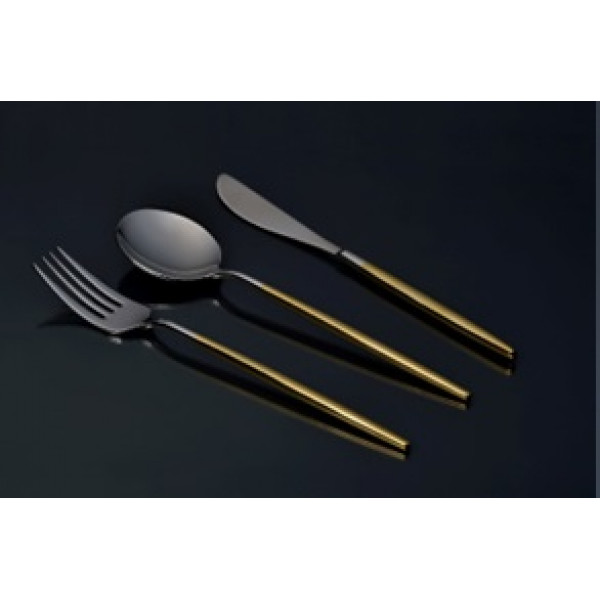 MOON LIGHT SILVER GOLD-4MM 12x6 (Dinner knife-dinner spoon-dinner fork-dessert spoon-dessert fork-tea spoon)